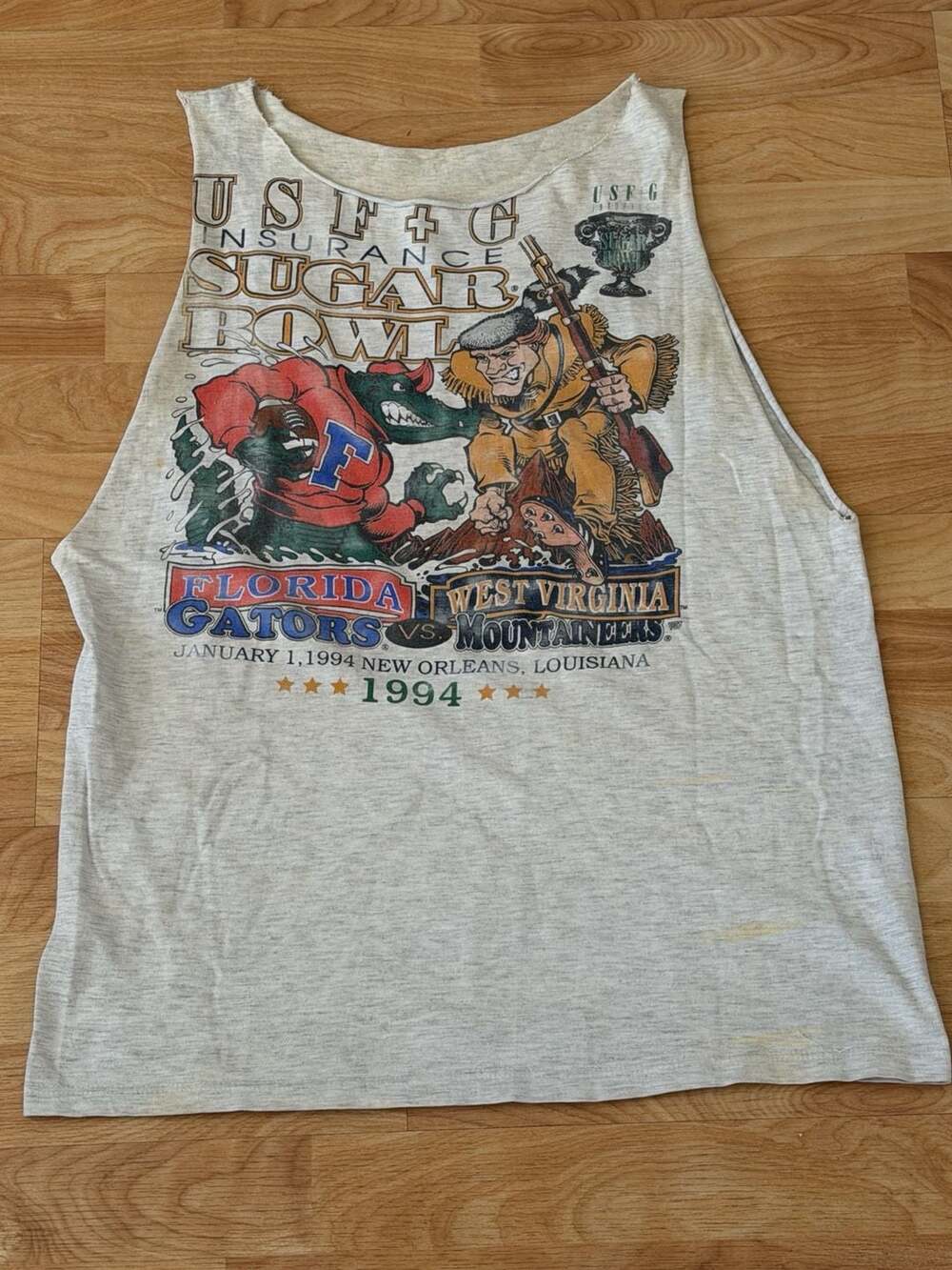 Vintage 1994 USF&G Sugar Bowl Florida Gators vs West Virginia Mountaineers Tank
